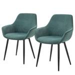 Chaises à accoudoirs Morgedal (lot de 2) Vert turquoise