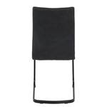 Chaises cantilever Playa (lot de 2) Microfibre / Acier - Anthracite / Noir