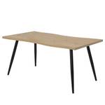 Eettafel Savoy Artisan eikenhouten look/zwart - Breedte: 160 cm