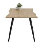 Eettafel Savoy Artisan eikenhouten look/zwart - Breedte: 160 cm