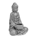 Teelichthalter BUDDHA II Dolomit - Grau