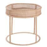 Beistelltisch BOHO LOUNGE Rattan / Eisen - Beige