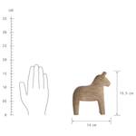 Deko-Pferd LARS Mangoholz - Natur - Höhe: 16 cm