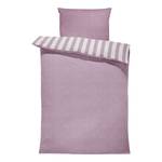 Parure de lit réversible Odisha Coton - Mauve - 155 x 220 cm + oreiller 80 x 80 cm