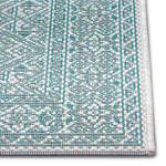 In- & outdoorvloerkleed Cuadrado polypropeen - Turquoise - 140 x 200 cm