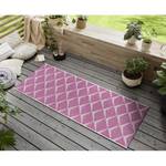 In- & outdoorloper Escala polypropeen - Roze - 70 x 200 cm