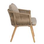 Chaises Secu (lot de 2) Tissu / Acacia massif - Taupe / Acacia