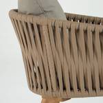 Chaises Secu (lot de 2) Tissu / Acacia massif - Taupe / Acacia