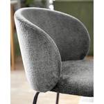 Chaises Sibari (lot de 2) Chenille / Acier - Gris / Noir