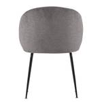 Chaises Sibari (lot de 2) Chenille / Acier - Gris / Noir