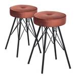 Tabouret Sternies (lot de 2) Corail