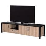 Tv-meubel Westlock essenhouten look/zwart