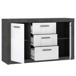 Dressoir Vetras hoogglans wit/betonnen look