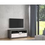 Tv-meubel Vetras I hoogglans wit/betonnen look