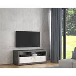 Tv-meubel Vetras I hoogglans wit/betonnen look