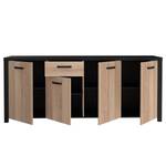 Sideboard Westlock II Esche Dekor / Schwarz