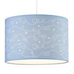 Kinderkamerlamp Hartje textielmix/roestvrij staal - 1 lichtbron - Babyblauw