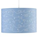 Kinderkamerlamp Hartje textielmix/roestvrij staal - 1 lichtbron - Babyblauw