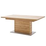 Table Rockford (Extensible) Imitation chêne / Argenté - 140 x 90 cm