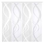 Schiebevorhang Tibaso (4er-Set) Polyester - Weiß - 57 x 245 cm