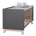 Lit bébé évolutif Jara Gris - Bois manufacturé - 76 x 84 x 143 cm