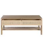 Tavolino da salotto TAYLOR Rattan / Legno di frassino massello - Beige / Frassino chiaro