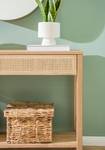 Konsolentisch TAYLOR Rattan / Eiche teilmassiv - Beige / Eiche