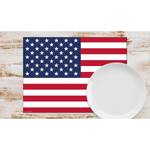 Tischset Amerikanische Flagge (12er-Set) Papier - Mehrfarbig