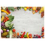 Tischset Obst und Gemüse Mix (12er-Set) Papier - Mehrfarbig