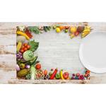 Placemats Groente & Fruit (set van 12) papier - meerdere kleuren