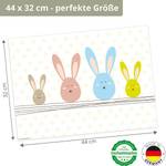 Tischset Österliche Hasen II (12er-Set) Papier - Mehrfarbig