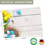 Tischset Eiernest mit Tulpen (12er-Set) Papier - Mehrfarbig