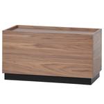 Table basse Valbo Placage en bois véritable - Noyer / Pin noir - Largeur : 40 cm