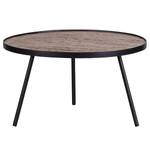 Tables basses Vabell (lot de 3) Teck massif / Métal - Teck / Noir