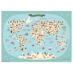 Tovaglietta Mappa del mondo (1) PVC - Multicolore