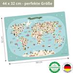 Sets de table Carte du monde (lot de 1) Vinyle - Multicolore