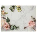 Sets de table Rose sur marbre (lot de 4) Vinyle - Multicolore