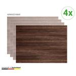 Sets de table Planche de bois (lot de 4) Vinyle - Marron