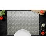 Placemats Plaatstaal Patroon (set van 4) vinyl - zilverkleurig