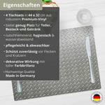 Placemats Plaatstaal Patroon (set van 4) vinyl - zilverkleurig