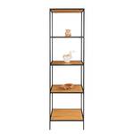 Open kast Arette II metaal - zwart - Eikenhouten look - Breedte: 51 cm