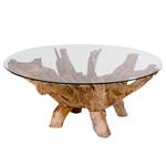 Tavolino da salotto Slobo Vetro / Legno massello di teak - Teak