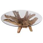 Couchtisch Slobo Glas / Teak massiv - Teak