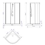 Cabine de douche Marwell Factory Blanc - Verre - 85 x 200 x 85 cm