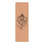 Loper/yogamat Ganesha Oppervlak: kurk<br>Onderkant: natuurlijk rubber