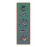 Tapis de yoga Poissons Face supérieure : liège<br>Face inférieure : caoutchouc naturel