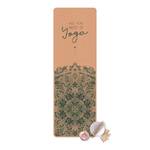 Tapis de yoga All you need is Yoga Face supérieure : liège<br>Face inférieure : caoutchouc naturel - Bleu