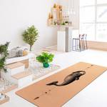 Tapis de yoga Baleine du Groenland Face supérieure : liège<br>Face inférieure : caoutchouc naturel - Noir