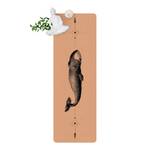 Tapis de yoga Baleine du Groenland Face supérieure : liège<br>Face inférieure : caoutchouc naturel - Noir