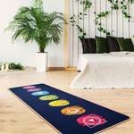 Tapis de yoga Sept chakras II Face supérieure : liège<br>Face inférieure : caoutchouc naturel - Multicolore